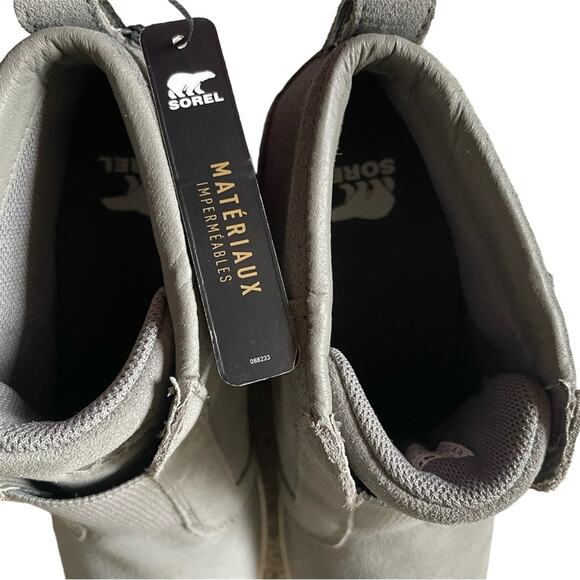 SOREL Womens/Teen OUT N ABOUT PULL ON WEDGE Bootie Size 8.5 Sea Salt Grey - Picture 3 of 8